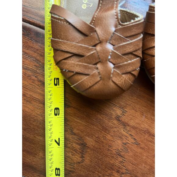 Next brand UK 5 US 6c Tbar Maryjane Style Sandal‎ Brown Leather Shoe Fisherman - Picture 5 of 7